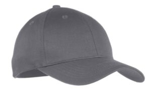 CHARCOAL YCP80 port & company youth six-panel twill cap