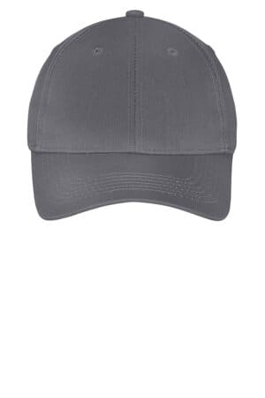 CHARCOAL YCP80 port & company youth six-panel twill cap