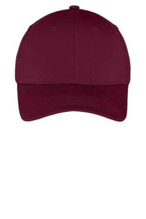 MAROON YCP80 port & company youth six-panel twill cap