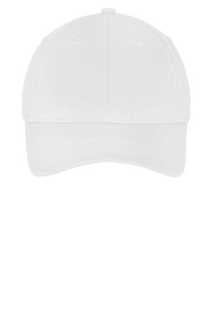 WHITE YCP80 port & company youth six-panel twill cap