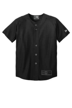BLACK YNEA220 new era youth diamond era full-button jersey