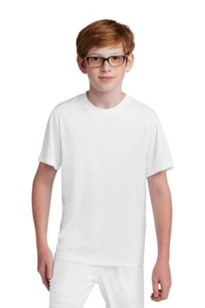 WHITE/ WHITE YST100 sport-tek youth competitor united crew