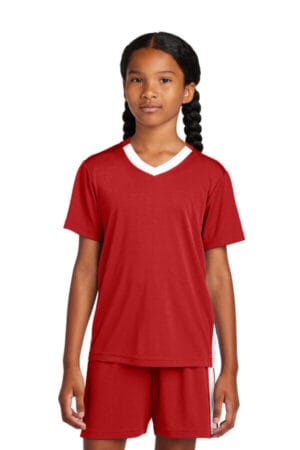 YST101 sport-tek youth competitor united v-neck