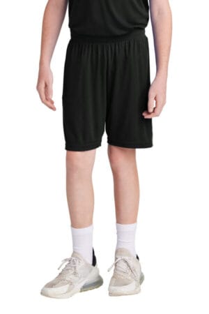 BLACK/ WHITE YST103 sport-tek youth competitor united 5 short