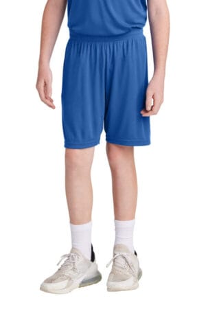 TRUE ROYAL/ WHITE YST103 sport-tek youth competitor united 5 short