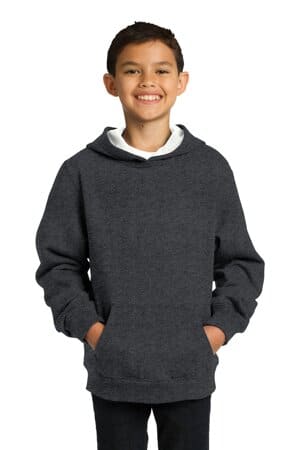 GRAPHITE HEATHER YST254 sport-tek youth pullover hooded sweatshirt