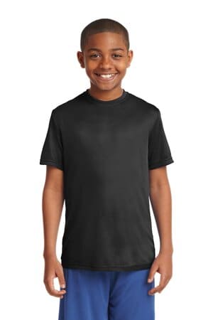 BLACK YST350 sport-tek youth posicharge competitor tee