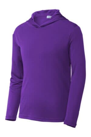 PURPLE YST358 sport-tek youth posicharge competitor hooded pullover