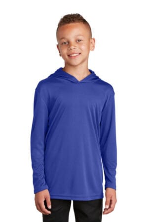 TRUE ROYAL YST358 sport-tek youth posicharge competitor hooded pullover