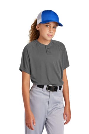 YST359 sport-tek youth posicharge competitor 2-button henley