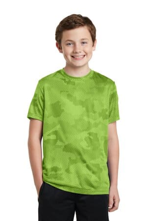 LIME SHOCK YST370 sport-tek youth camohex tee