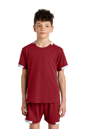 YST440 sport-tek youth club short sleeve crew