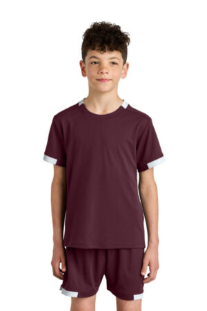 YST440 sport-tek youth club short sleeve crew