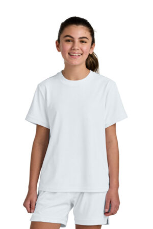 YST440 sport-tek youth club short sleeve crew