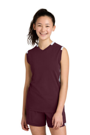 YST441 sport-tek youth club sleeveless v-neck
