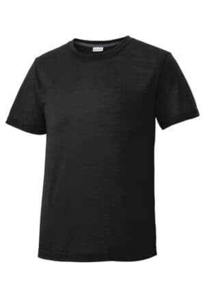 BLACK YST450 sport-tek youth posicharge competitor cotton touch tee