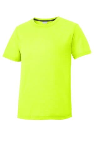 NEON YELLOW YST450 sport-tek youth posicharge competitor cotton touch tee