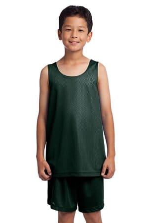 FOREST GREEN YST500 sport-tek youth posicharge classic mesh reversible tank