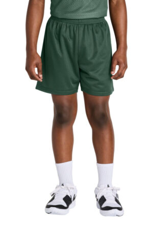 FOREST GREEN YST5100 sport-tek youth posicharge mesh 5 short