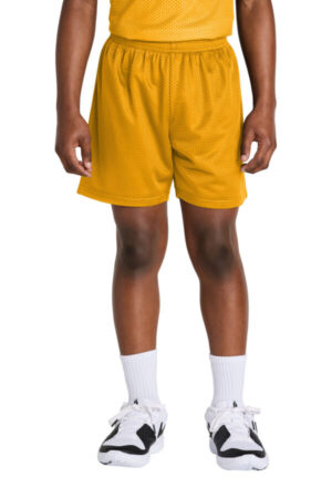 GOLD YST5100 sport-tek youth posicharge mesh 5 short