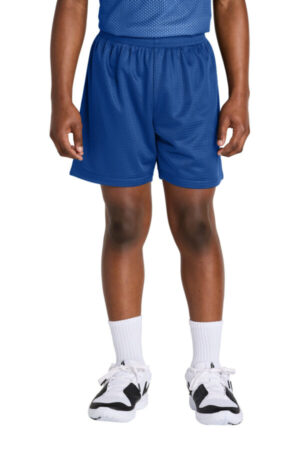 TRUE ROYAL YST5100 sport-tek youth posicharge mesh 5 short