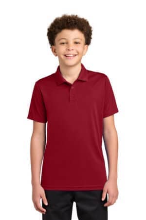 DEEP RED DEEP RED YST550 sport-tek youth competitor polo