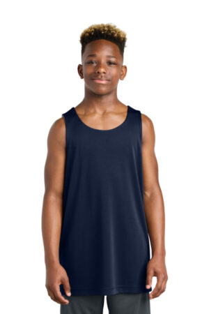 TRUE NAVY/ WHITE YST551 sport-tek youth posicharge competitor rev tank