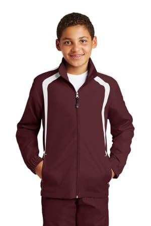 YST60 sport-tek youth colorblock raglan jacket