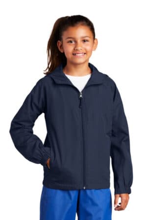 YST73 sport-tek youth hooded raglan jacket