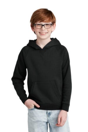 BLACK YSTF200 sport-tek youth drive fleece pullover hoodie