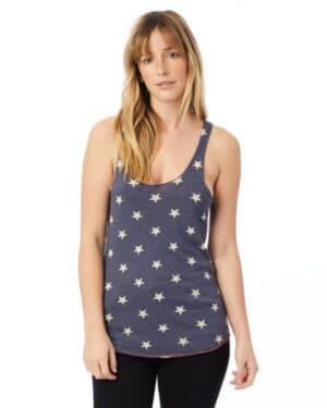 STARS AA1927P ladies' meegs printed racerback eco-jersey tank