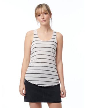 AA1927P ladies' meegs printed racerback eco-jersey tank