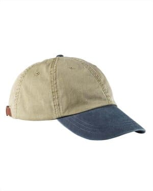 KHAKI/ NAVY Adams AD969 optimum pigment dyed-cap