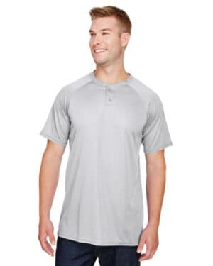 SILVER Augusta sportswear AG1565 adult attain baseball jersey