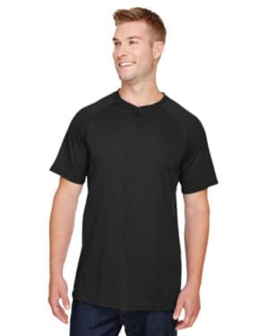 BLACK Augusta sportswear AG1565 adult attain baseball jersey