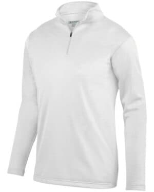 WHITE Augusta sportswear AG5507 adult wicking fleece quarter-zip pullover