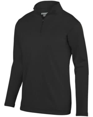 BLACK Augusta sportswear AG5507 adult wicking fleece quarter-zip pullover