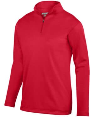 RED Augusta sportswear AG5507 adult wicking fleece quarter-zip pullover