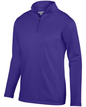 PURPLE Augusta sportswear AG5507 adult wicking fleece quarter-zip pullover