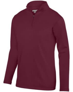 MAROON Augusta sportswear AG5507 adult wicking fleece quarter-zip pullover