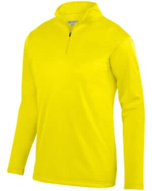 POWER YELLOW Augusta sportswear AG5507 adult wicking fleece quarter-zip pullover