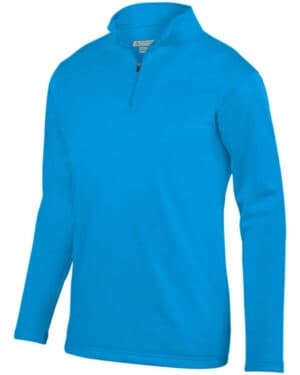 POWER BLUE Augusta sportswear AG5507 adult wicking fleece quarter-zip pullover