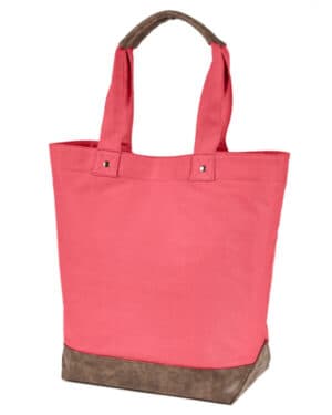 HIBISCUS/ BROWN Authentic pigment AP1921 canvas resort tote