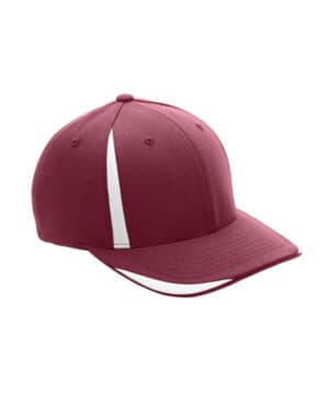 SP MAROON/ WHITE ATB102 by flexfit adult pro-formance front sweep cap