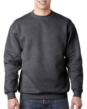 CHARCOAL HTHR BA1102 adult 95 oz, 80/20 heavyweight crewneck sweatshirt