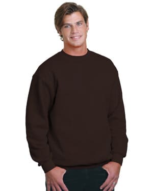 CHOCOLATE BA1102 adult 95 oz, 80/20 heavyweight crewneck sweatshirt