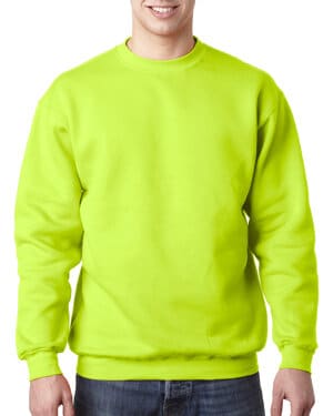LIME GREEN BA1102 adult 95 oz, 80/20 heavyweight crewneck sweatshirt