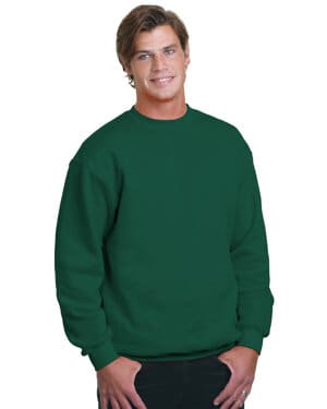 HUNTER GREEN BA1102 adult 95 oz, 80/20 heavyweight crewneck sweatshirt