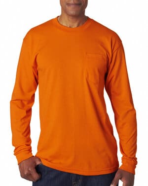 Bayside BA1730 adult long-sleeve t-shirt with pocket