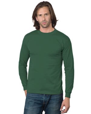 FOREST GREEN Bayside BA2955 unisex usa made long-sleeve t-shirt